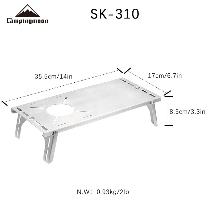 Camping Cooking Table With Windshield - شواية غاز محمولة متعددة الوظائف قابلة