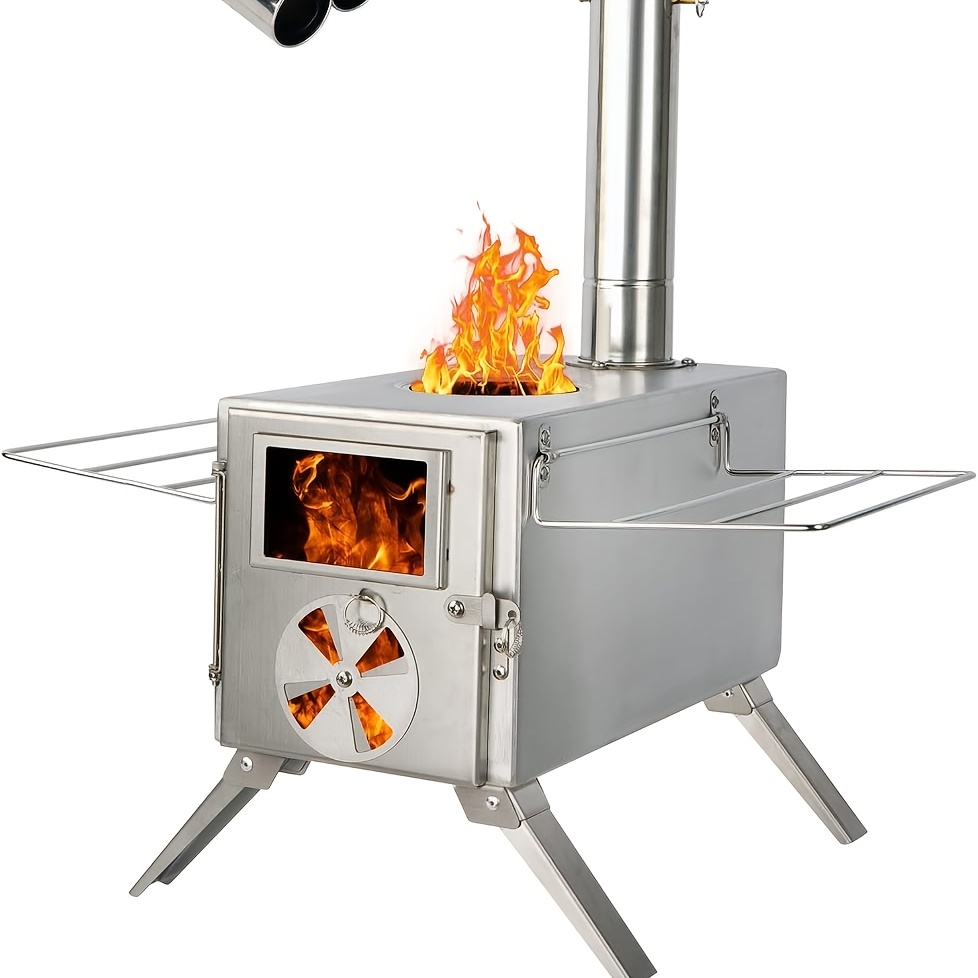 Camping Cooking Tent - موقد خشب للتخييم من الفولاذ المقاوم