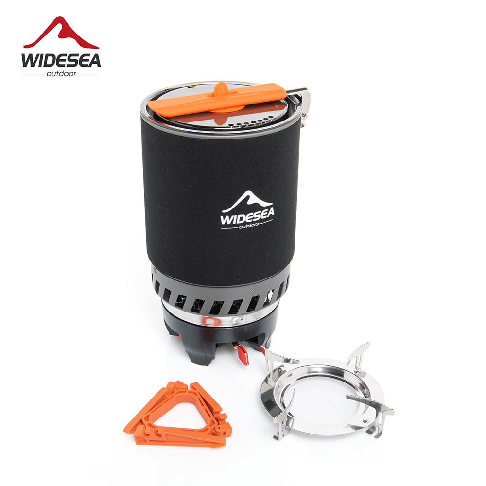 Camping Cooking Cup - Widesea نظام الطبخ التخييم مع مبادل