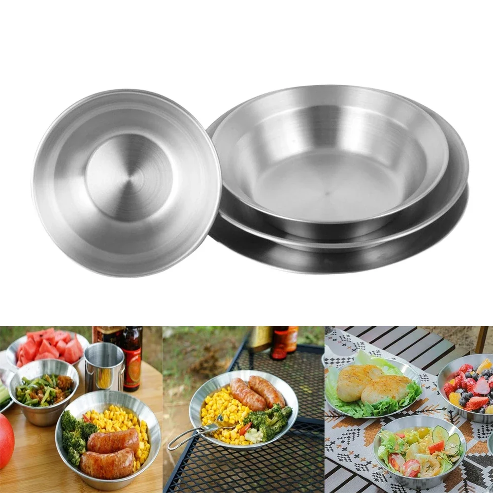 Camping Cooking Dishes - مجموعة أدوات مائدة من الفولاذ المقاوم