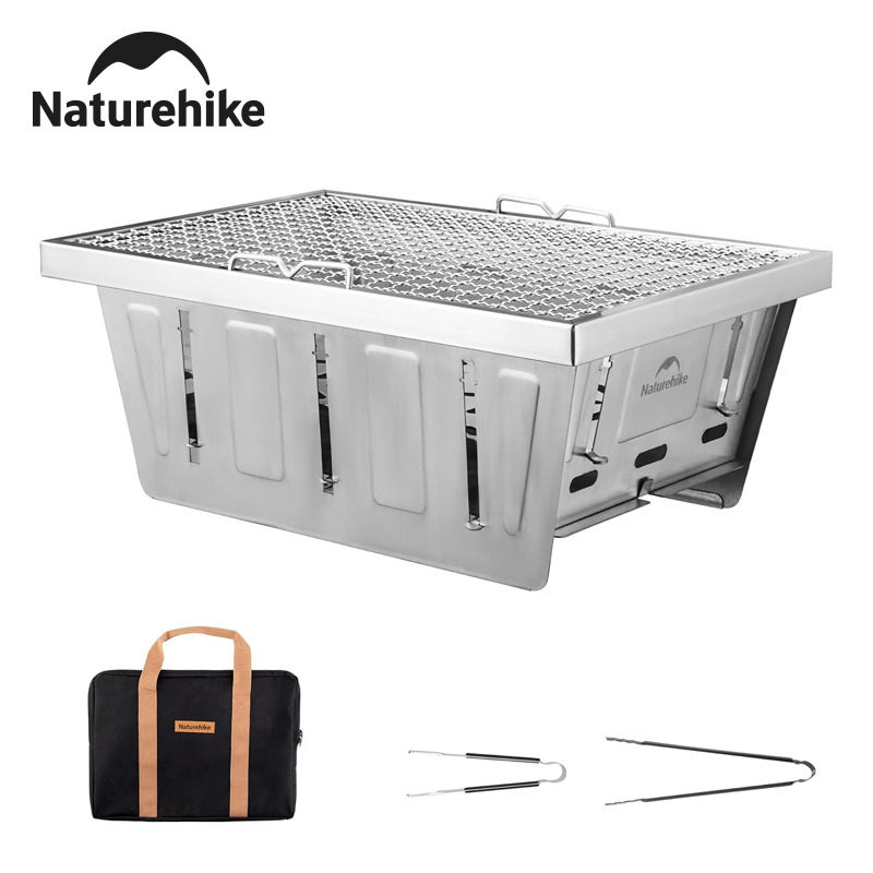 Camping Cooking Table With Windshield - Naturehike التخييم شواية الفحم لجدول IGT