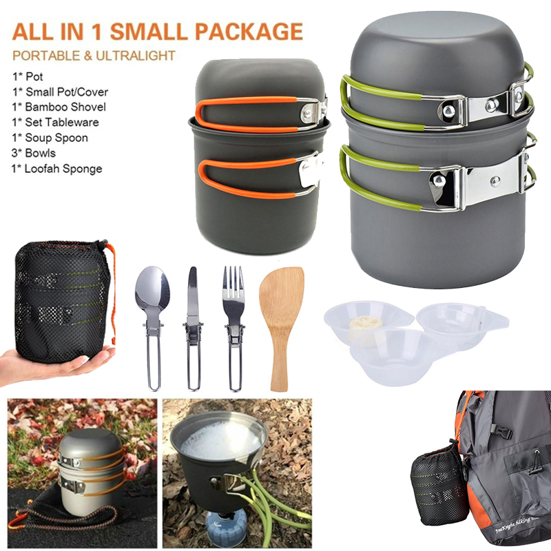 Camping Cooking Kitchen Set - جديد التخييم وعاء المحمولة في الهواء