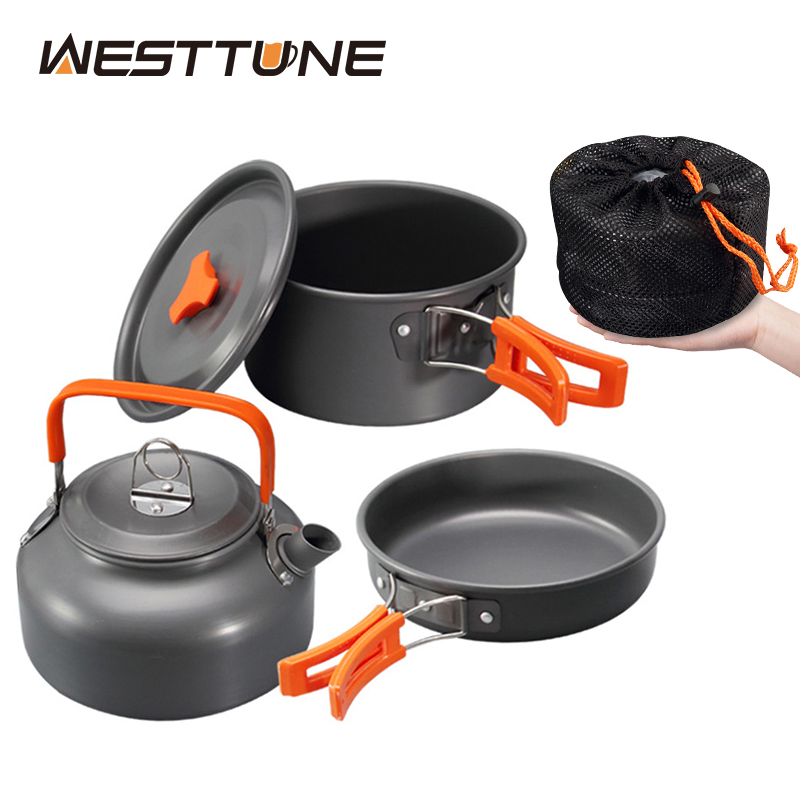 Camping Cooking Cup - WESTTUNE التخييم طقم حلل استانلس ستيل