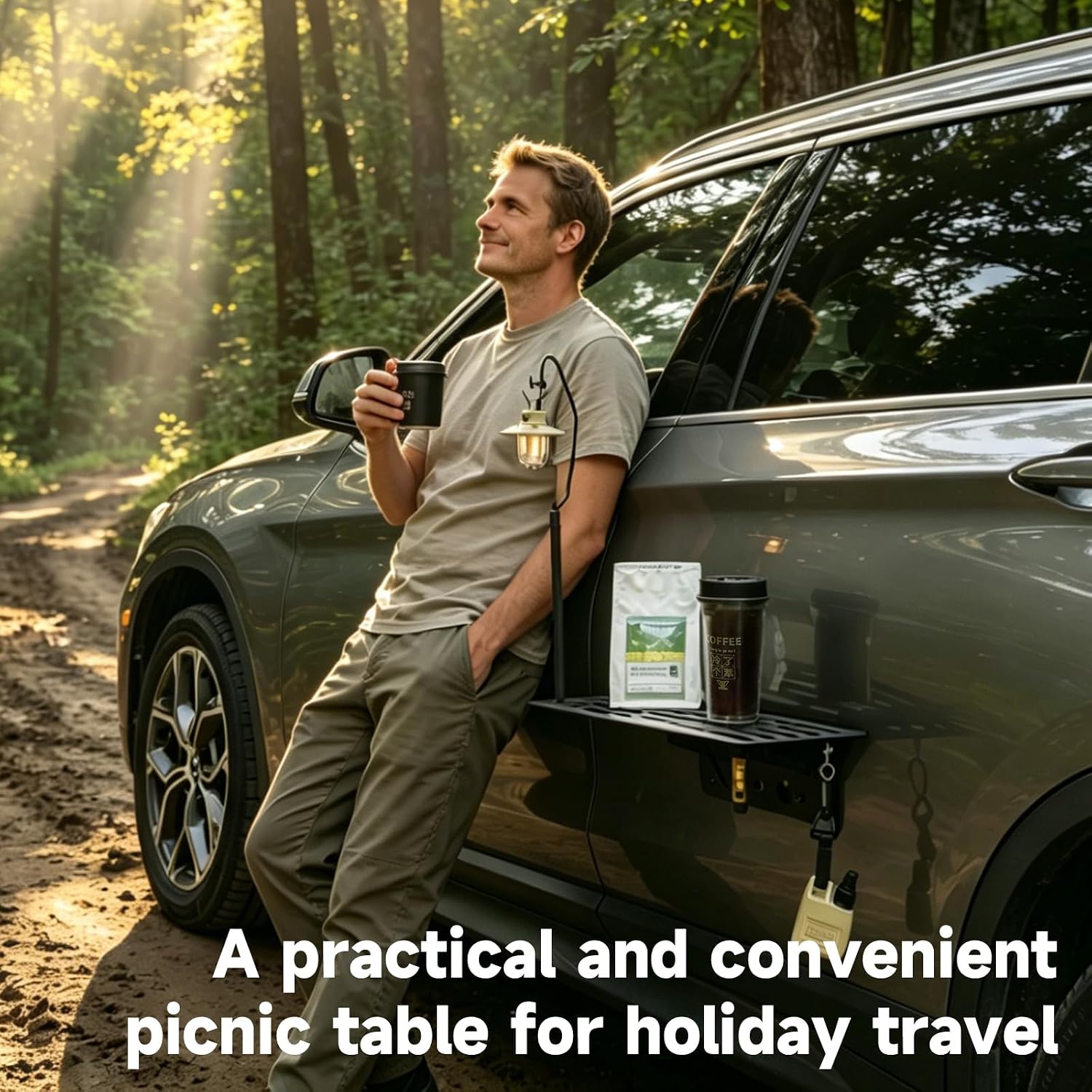 Camping Cooking Table Foldable - طاولة جانبية مغناطيسية قابلة للطي للسيارة،