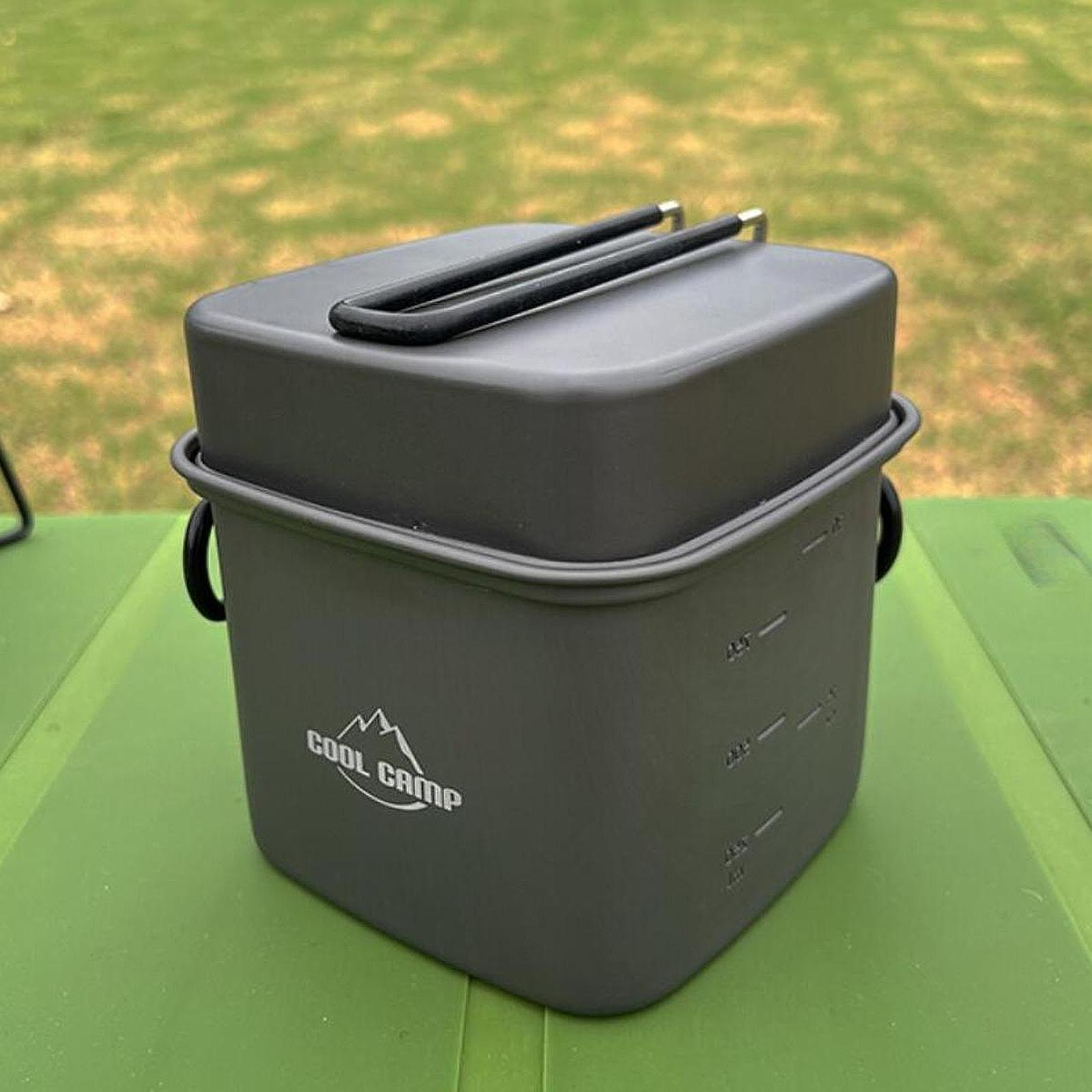 Camping Cooking Pot Set - طقم أدوات طهي للتخييم، مقلاة خفيفة