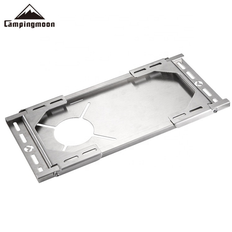 Camping Cooking Table With Windshield - شواية غاز محمولة متعددة الوظائف قابلة