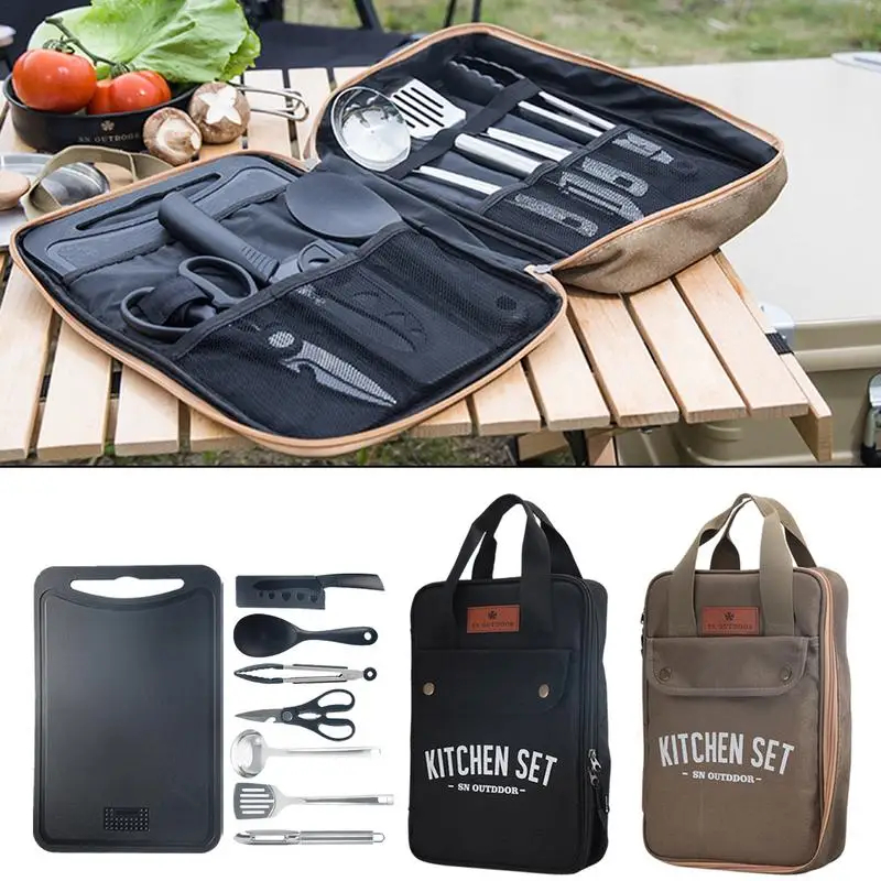 Camping Cooking Kitchen Set - طقم أدوات طهي للتخييم مكون من
