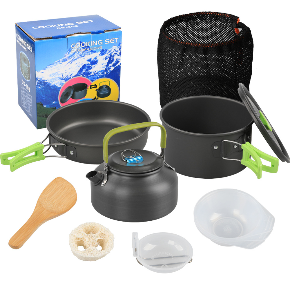 Camping Cooking Set Ds 308 - طقم أواني طهي للتخييم يشمل قدر
