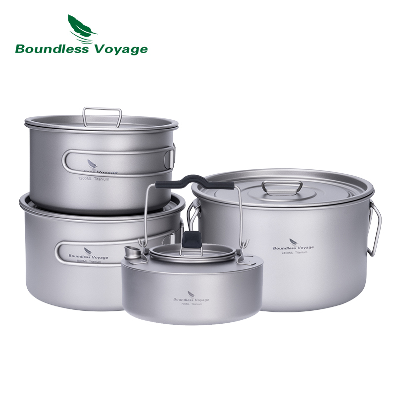 Camping Cooking Pot Set - طقم طهي من التيتانيوم من Boundless