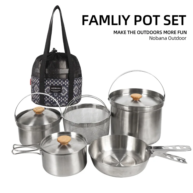 Camping Cooking Pot Set - طقم أواني طهي جديد 2026 من