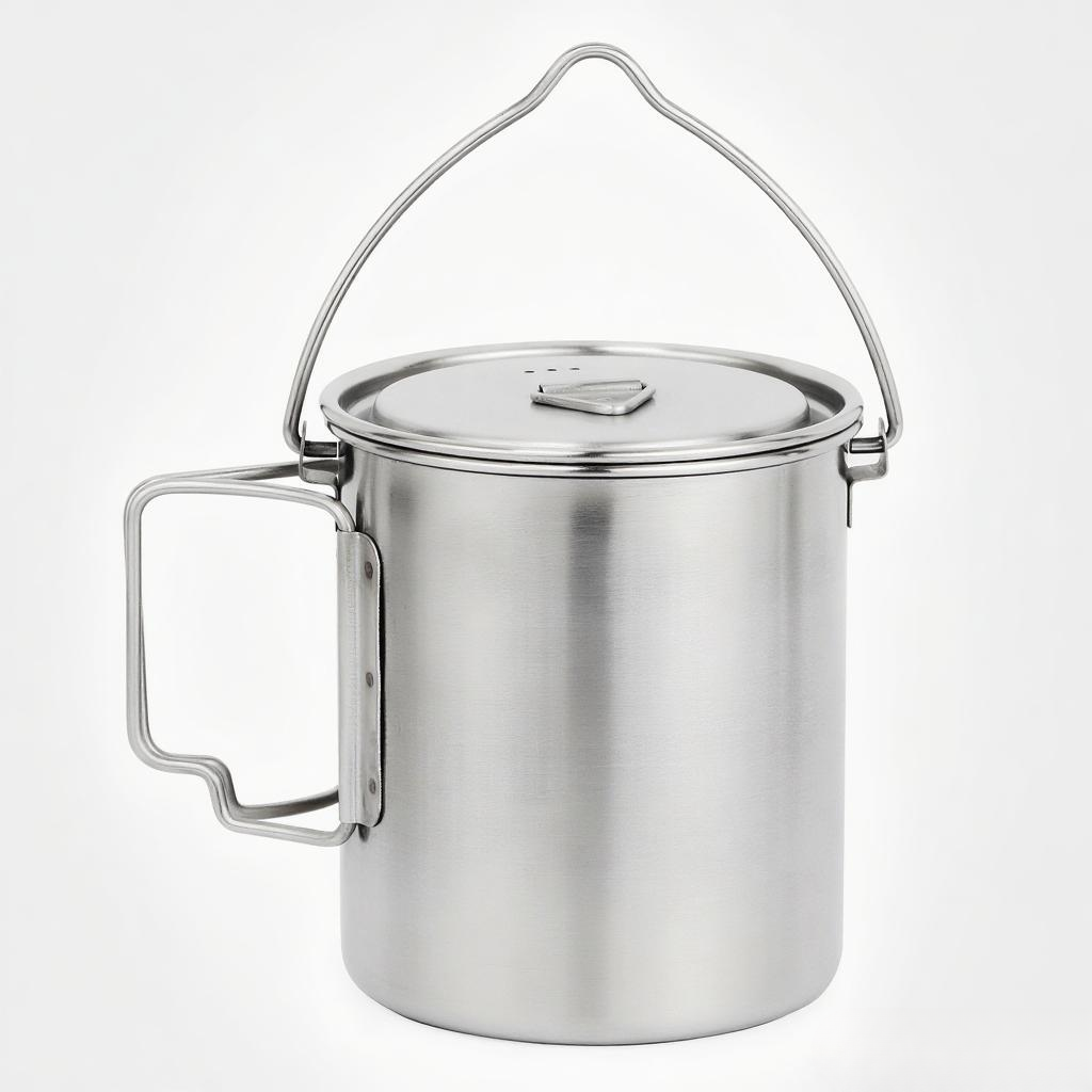 Camping Cooking Cup - وعاء من الفولاذ المقاوم للصدأ سعة