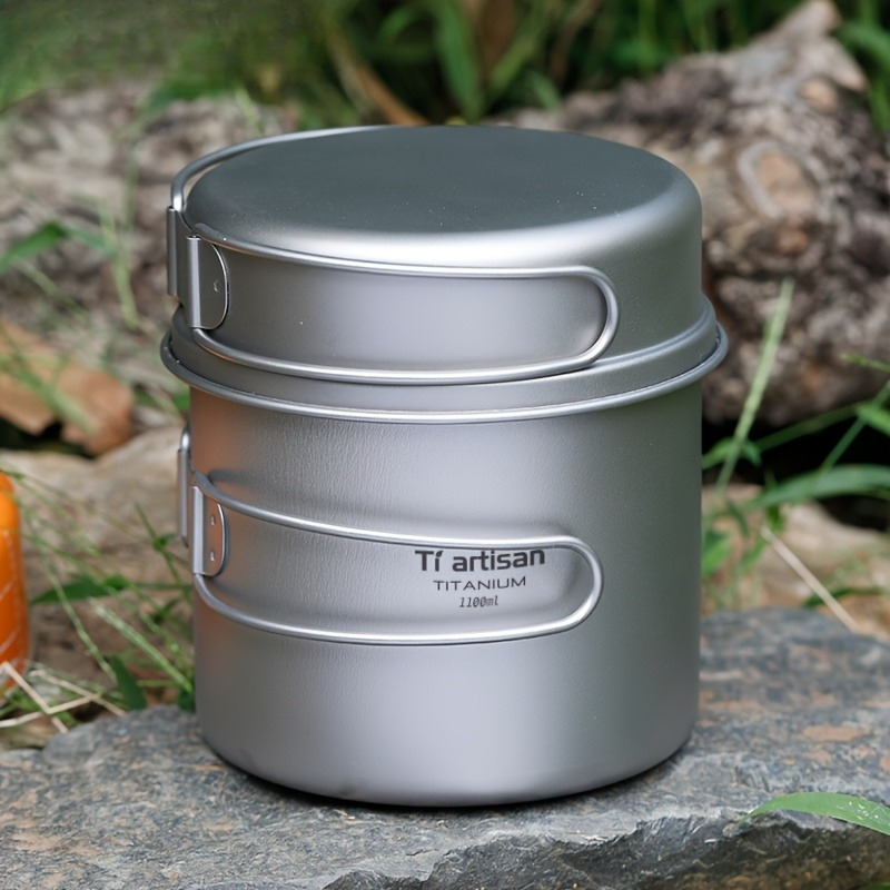 Camping Cooking Pot Set - مجموعة أواني طهي من التيتانيوم النقي
