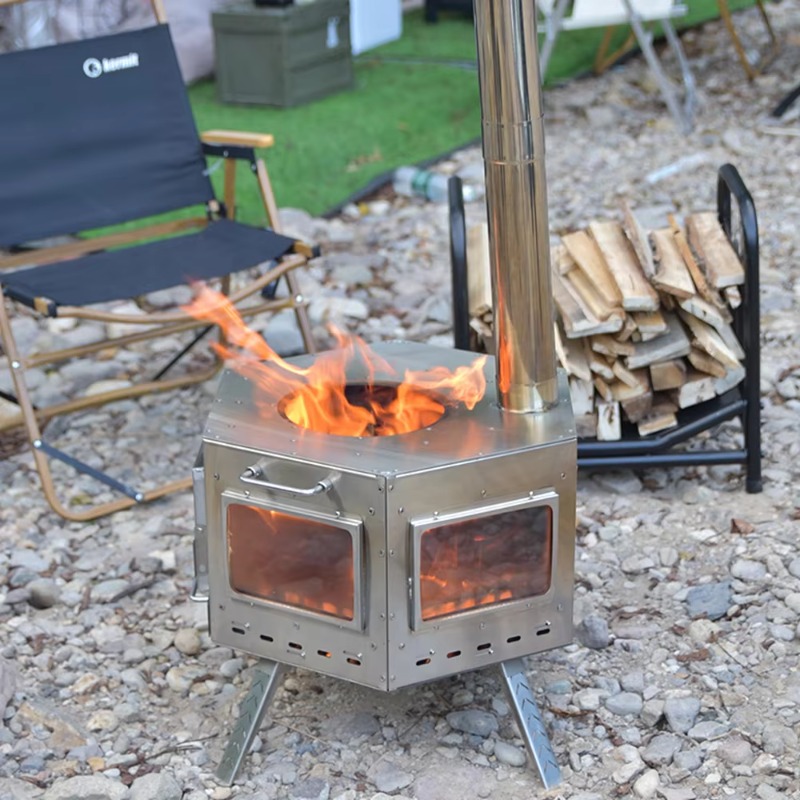 Camping Cooking Tent - 【الأكثر رواجًا】موقد تخييم خشبي محمول متعدد