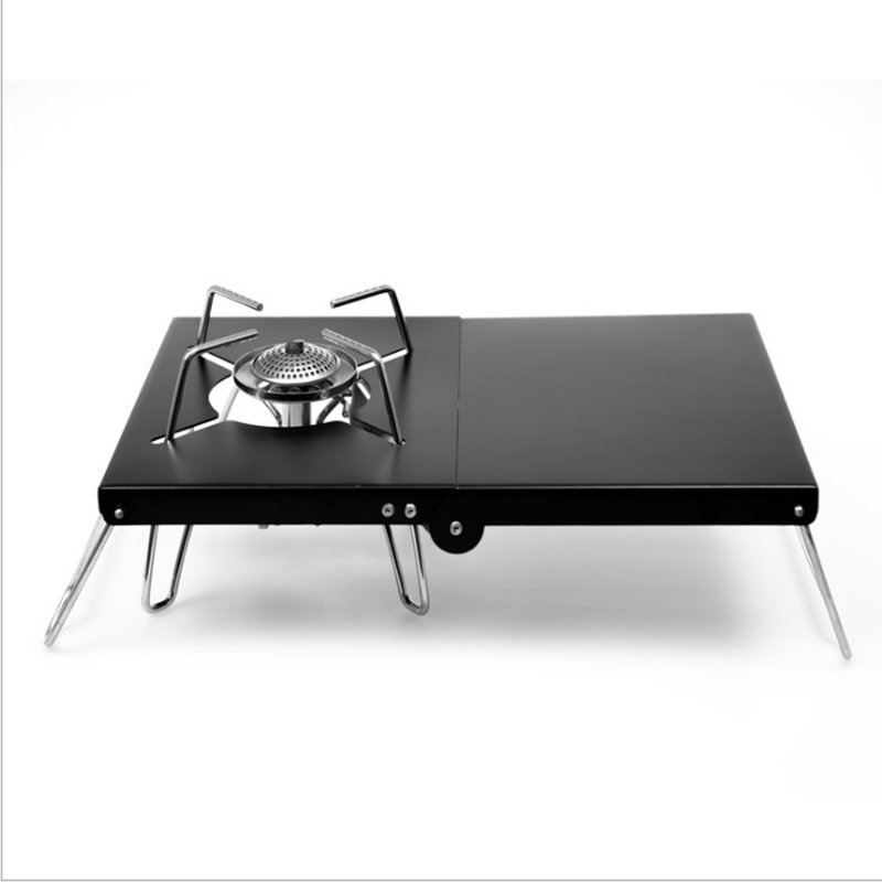 Camping Cooking Table With Windshield - حامل موقد للتخييم مع درع حراري