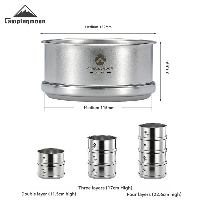 Camping Cooking Dishes - CAMPINGMOON Portatle التخييم في الهواء الطلق