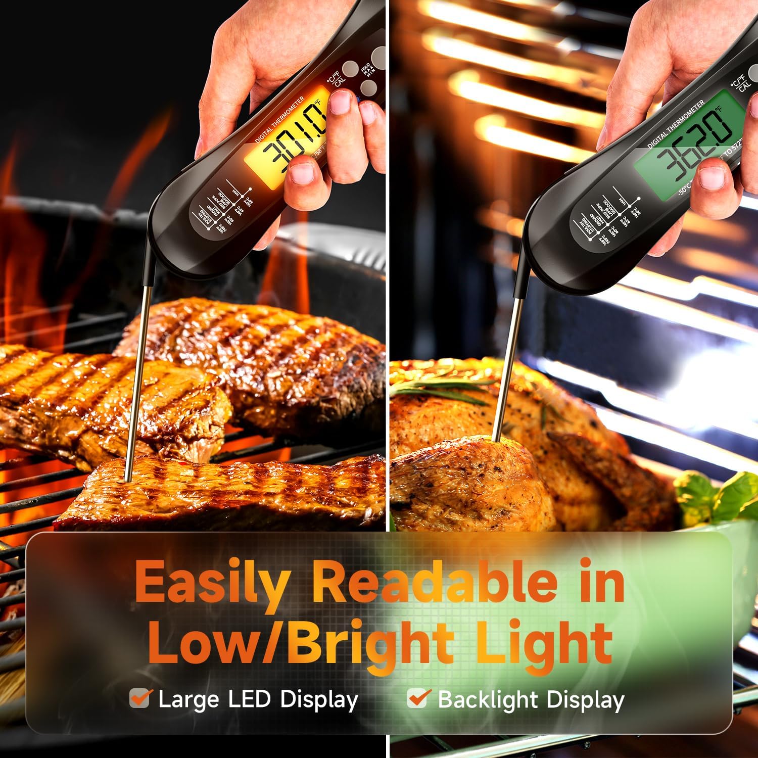ميزان حرارة رقمي للحوم مقاوم ل - مراجعة Camping Cooking Meat وسعره