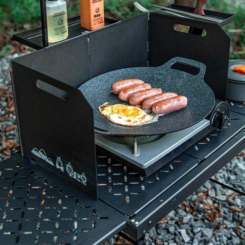 مانع الرياح في الهواء الطلق قا - مراجعة Camping Cooking Wind Blocker وسعره