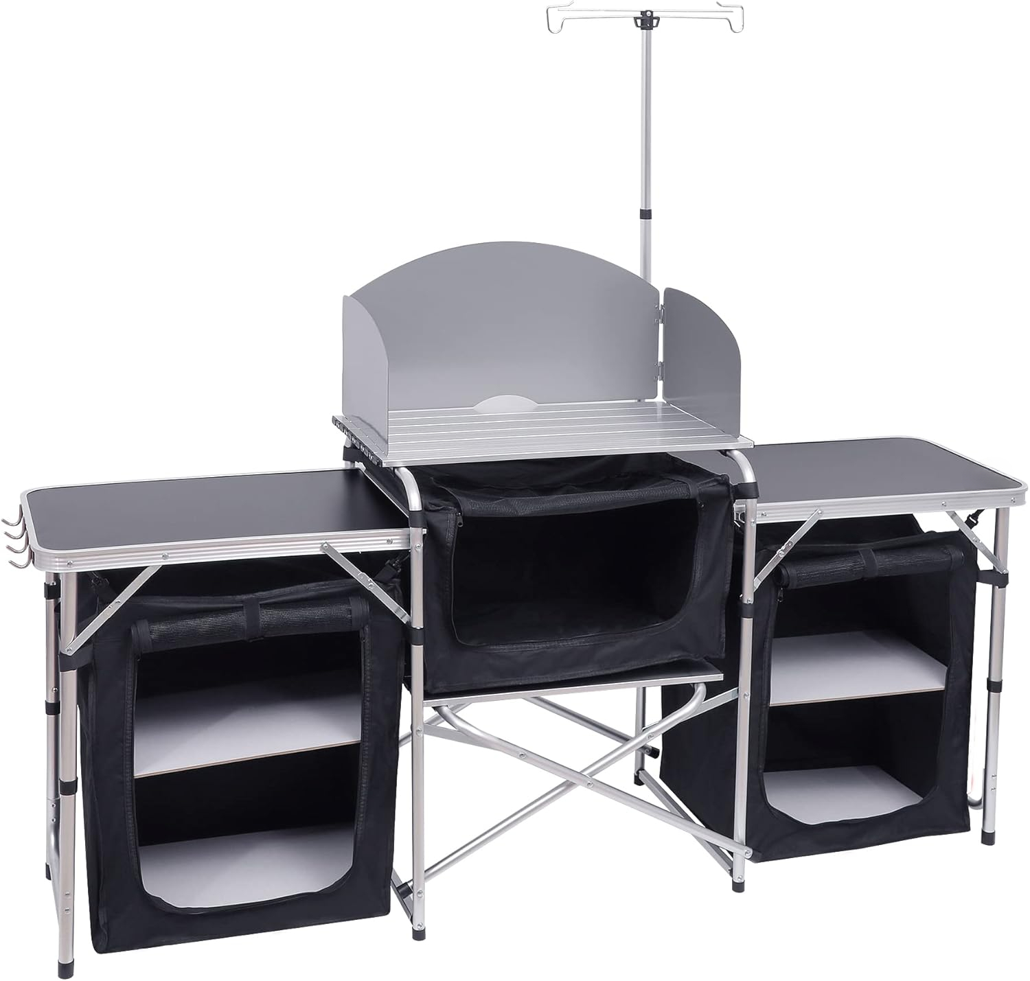 طاولة مطبخ للتخييم، محطة طهي ق - مراجعة Camping Cooking Table With Windshield وسعره