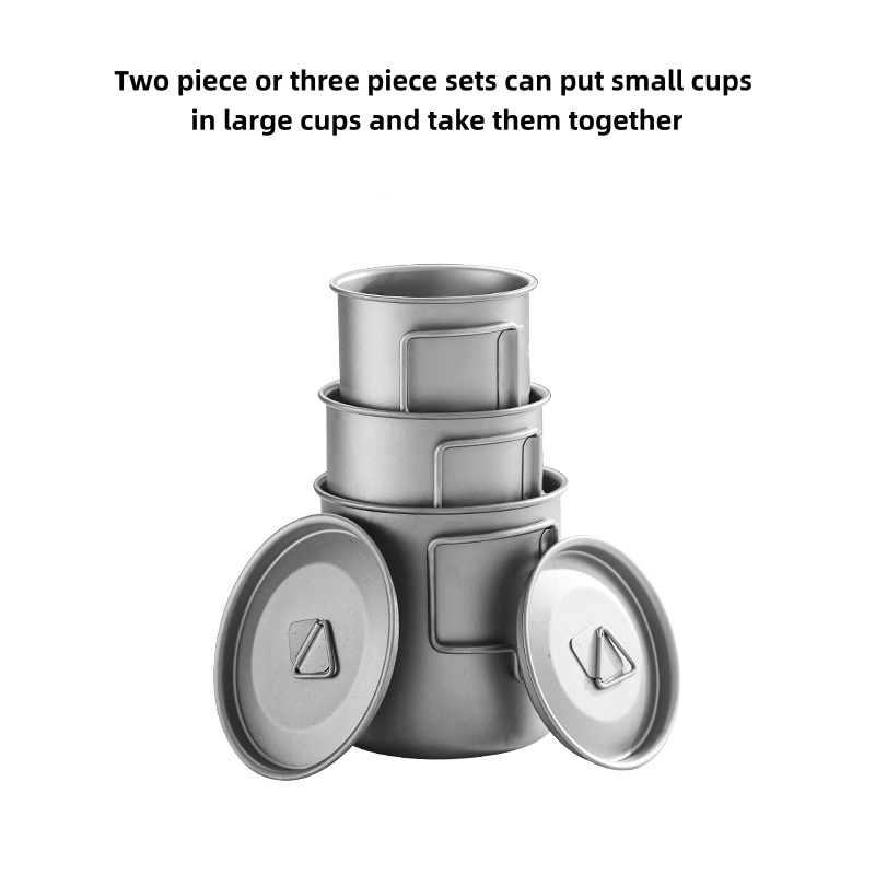 كوب تخييم من التيتانيوم بمقبض  - مراجعة Camping Cooking Cup وسعره