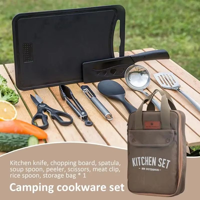 طقم أدوات طهي للتخييم مكون من  - مراجعة Camping Cooking Kitchen Set وسعره