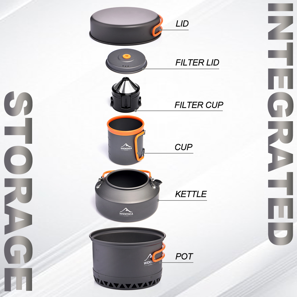 أدوات المائدة التخييم مجموعة ت - مراجعة Camping Cooking Pot Set وسعره