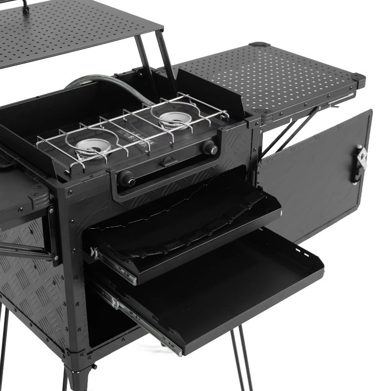 نظام مطبخ التخييم المتنقل الأك - مراجعة Camping Cooking Table Foldable وسعره