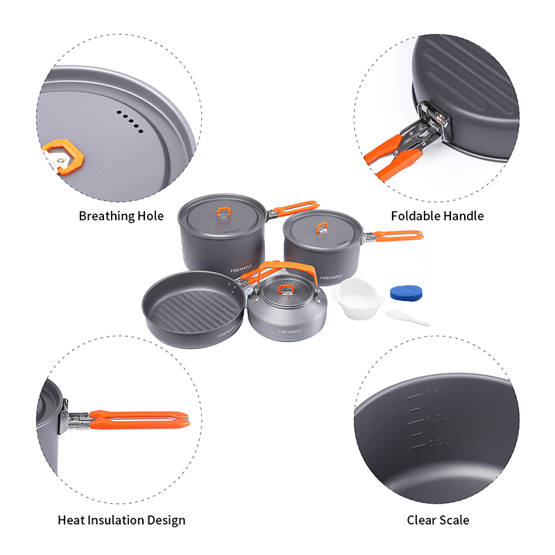 مجموعة أواني طهي فاير مابل 4-5 - مراجعة Camping Cooking Set 2 Person وسعره