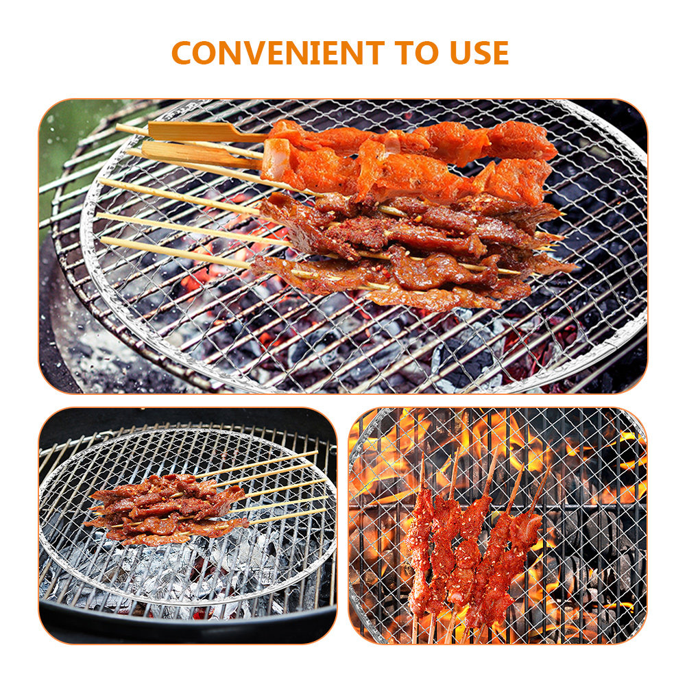 10 قطع شبكة شواء دائرية للشواء - مراجعة Camping Cooking Grate وسعره