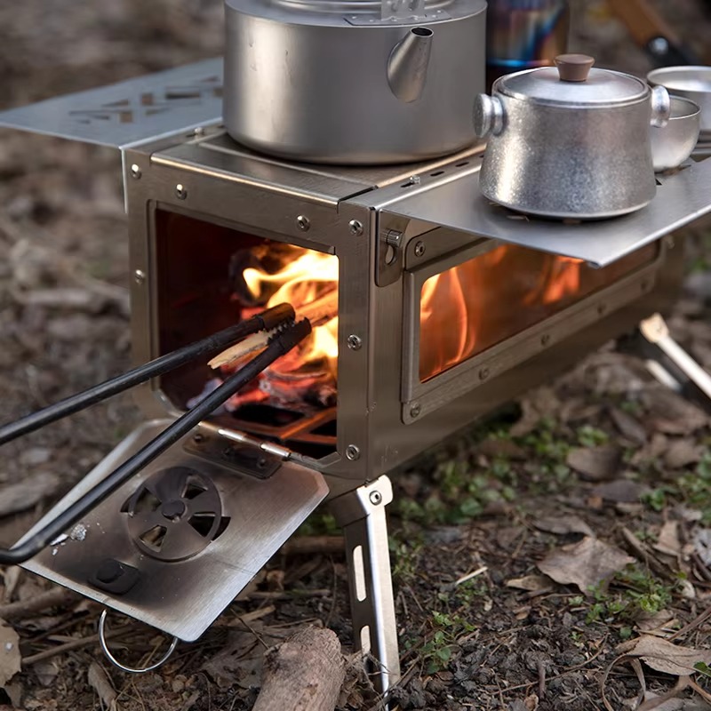 موقد خشب محمول للتخييم في الهو - مراجعة Camping Cooking Tent وسعره