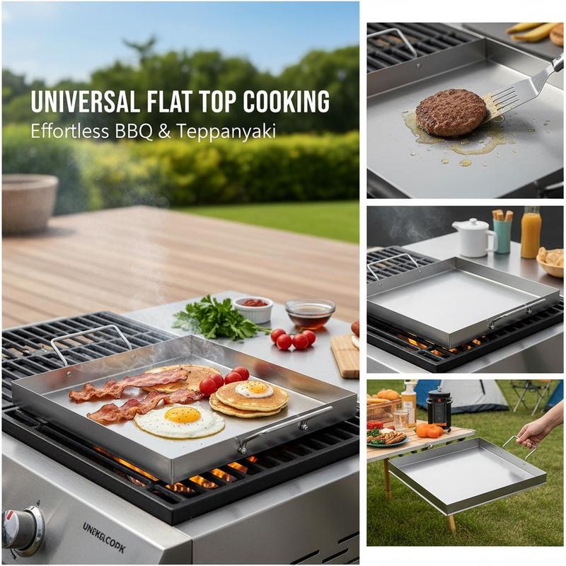 شواية مسطحة عالمية مقاس 18x16  - مراجعة Camping Cooking Meat وسعره