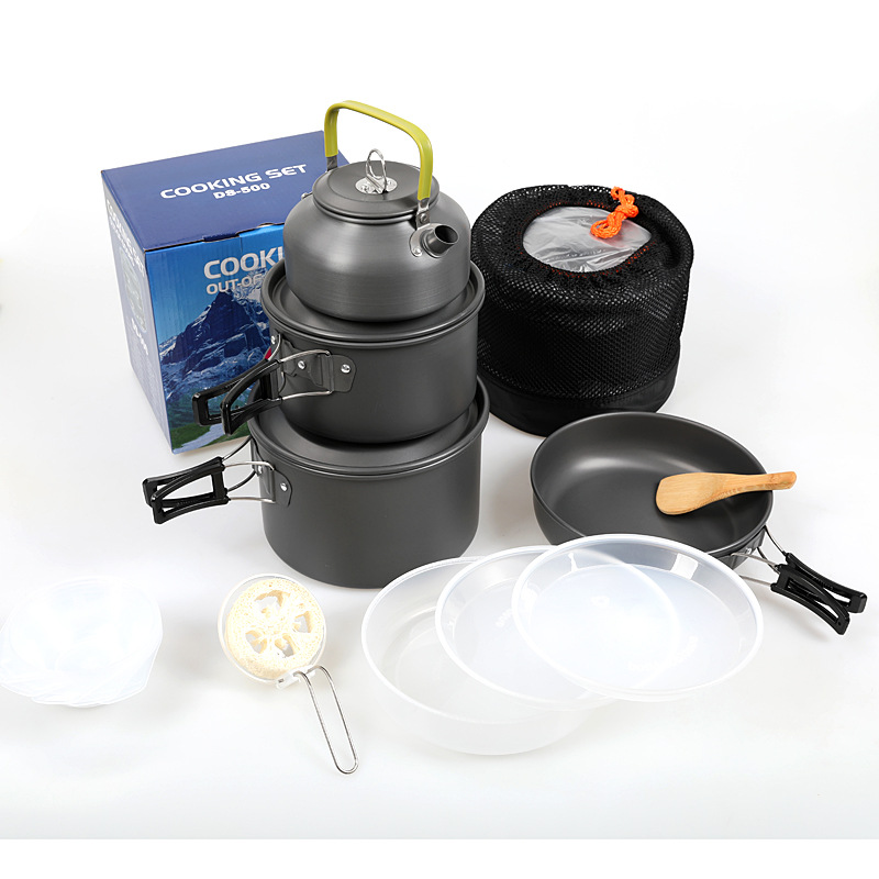 طقم أواني طهي للتخييم في الهوا - مراجعة Camping Cooking Set 2 Person وسعره