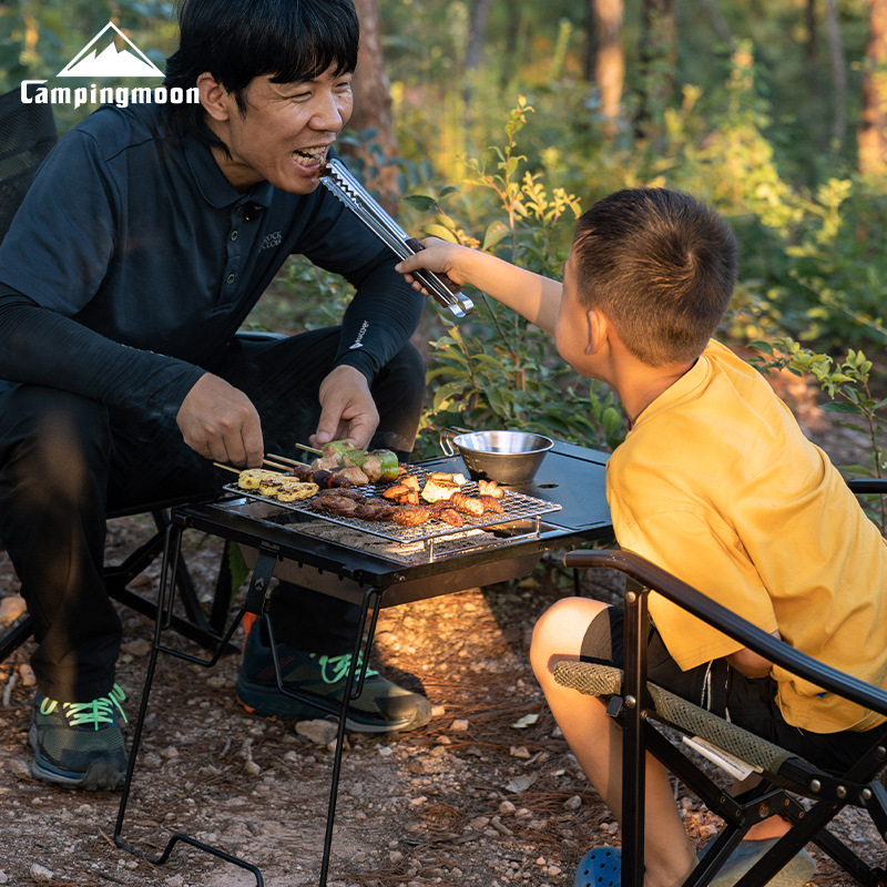 CAMPINGMOON UG-1 IGT شواية كرب - مراجعة Camping Cooking Table With Windshield وسعره