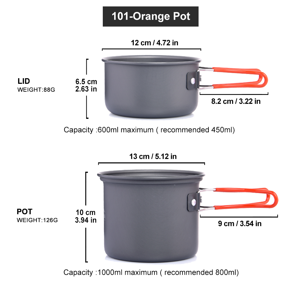 Widesea pincin طبخ التخييم الس - مراجعة Camping Cooking And Eating Set وسعره