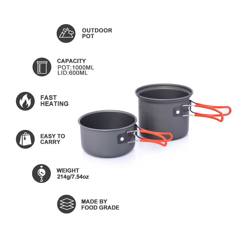 Widesea pincin طبخ التخييم الس - مراجعة Camping Cooking And Eating Set وسعره