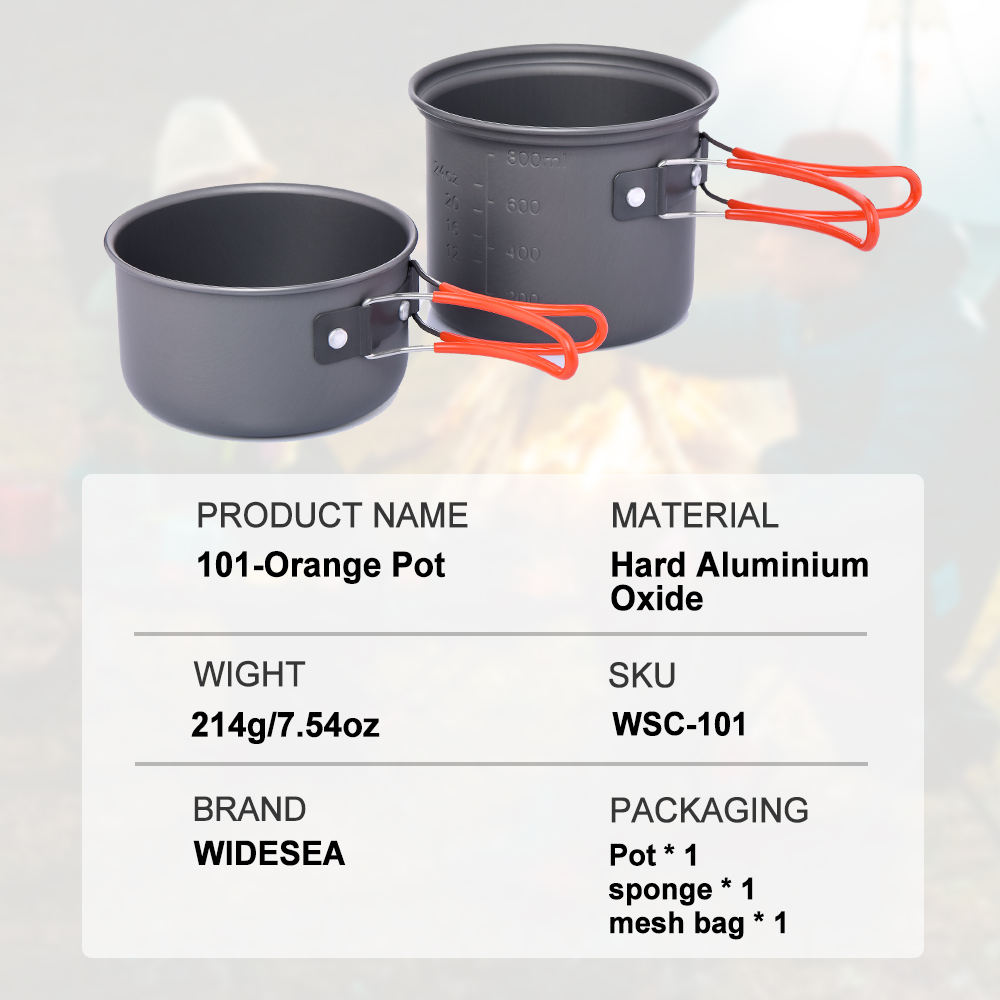 Widesea pincin طبخ التخييم الس - مراجعة Camping Cooking And Eating Set وسعره