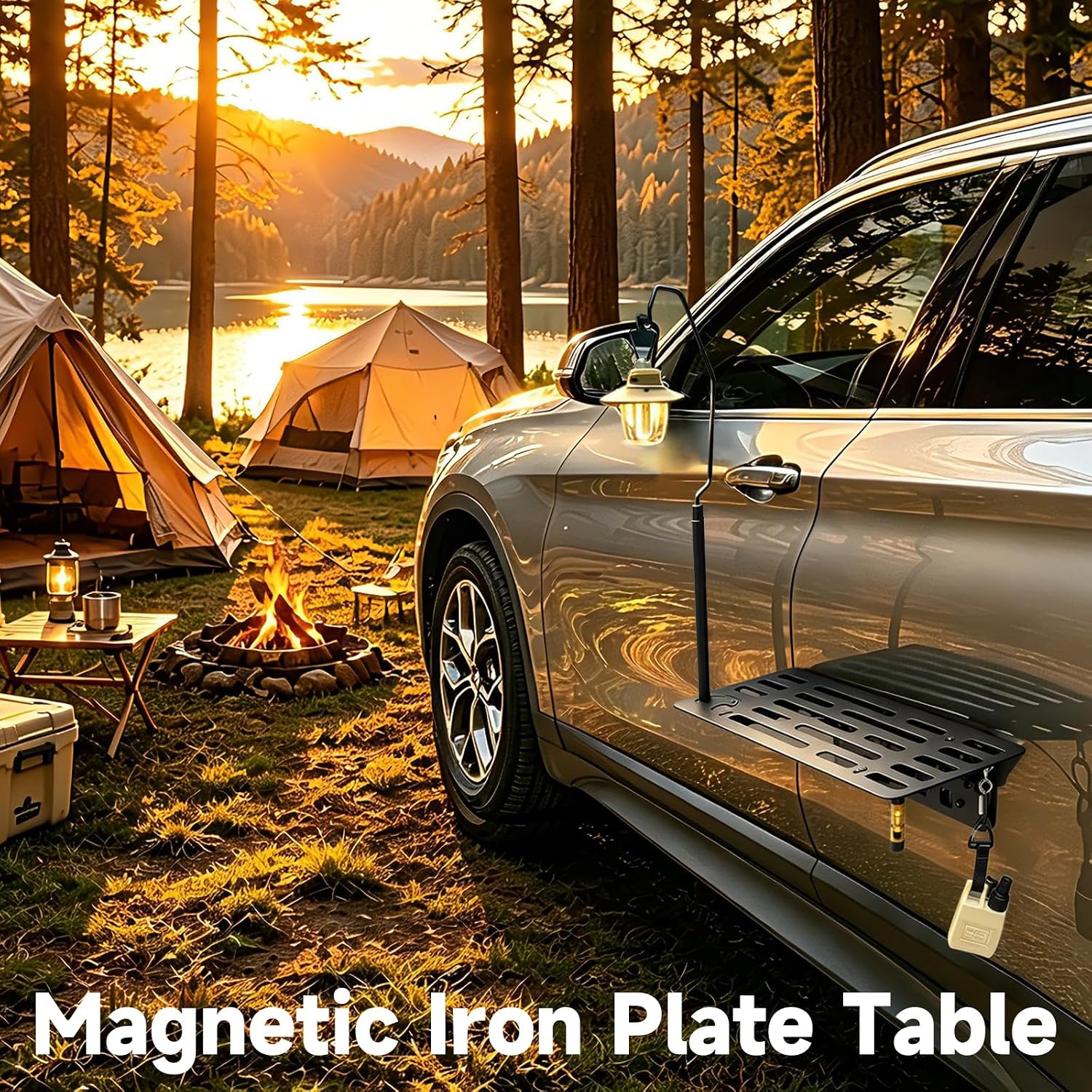 طاولة جانبية مغناطيسية قابلة ل - مراجعة Camping Cooking Table Foldable وسعره