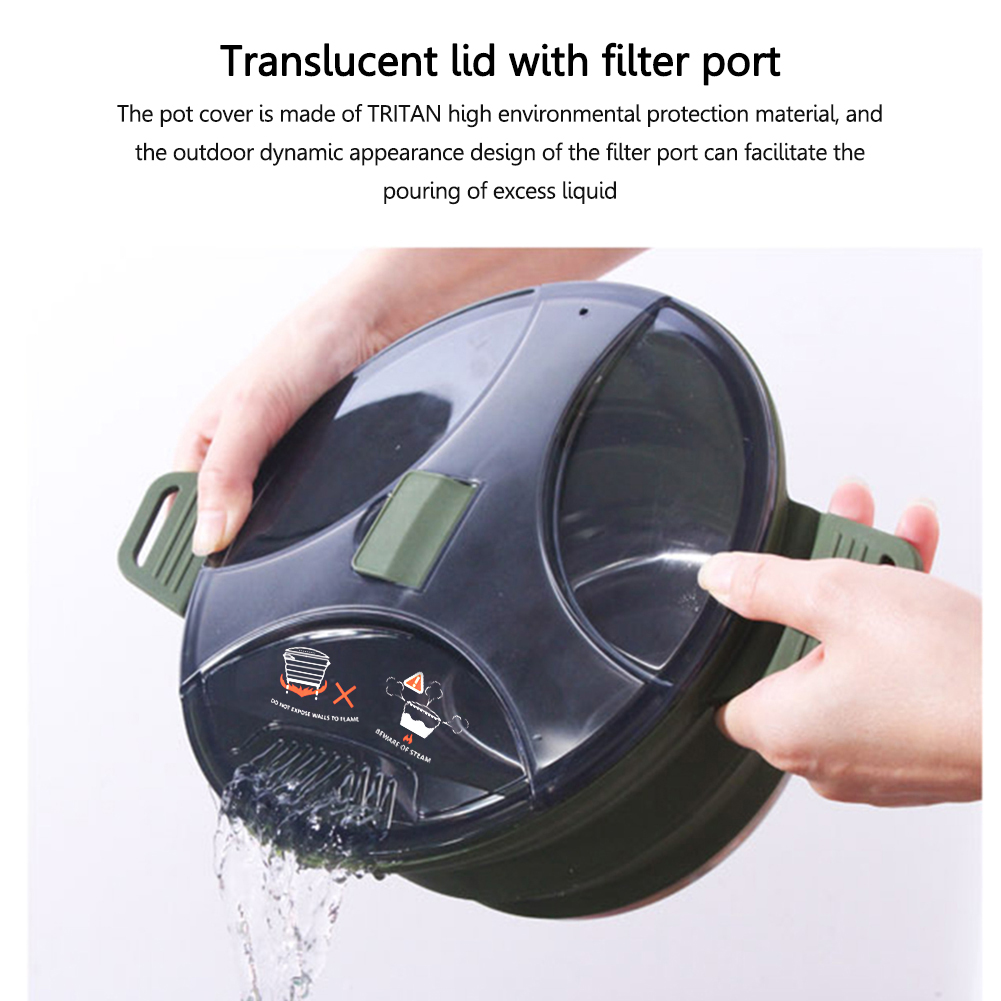 2.5L Silicone Folding Kettle C - مراجعة Camping Cooking Cup وسعره