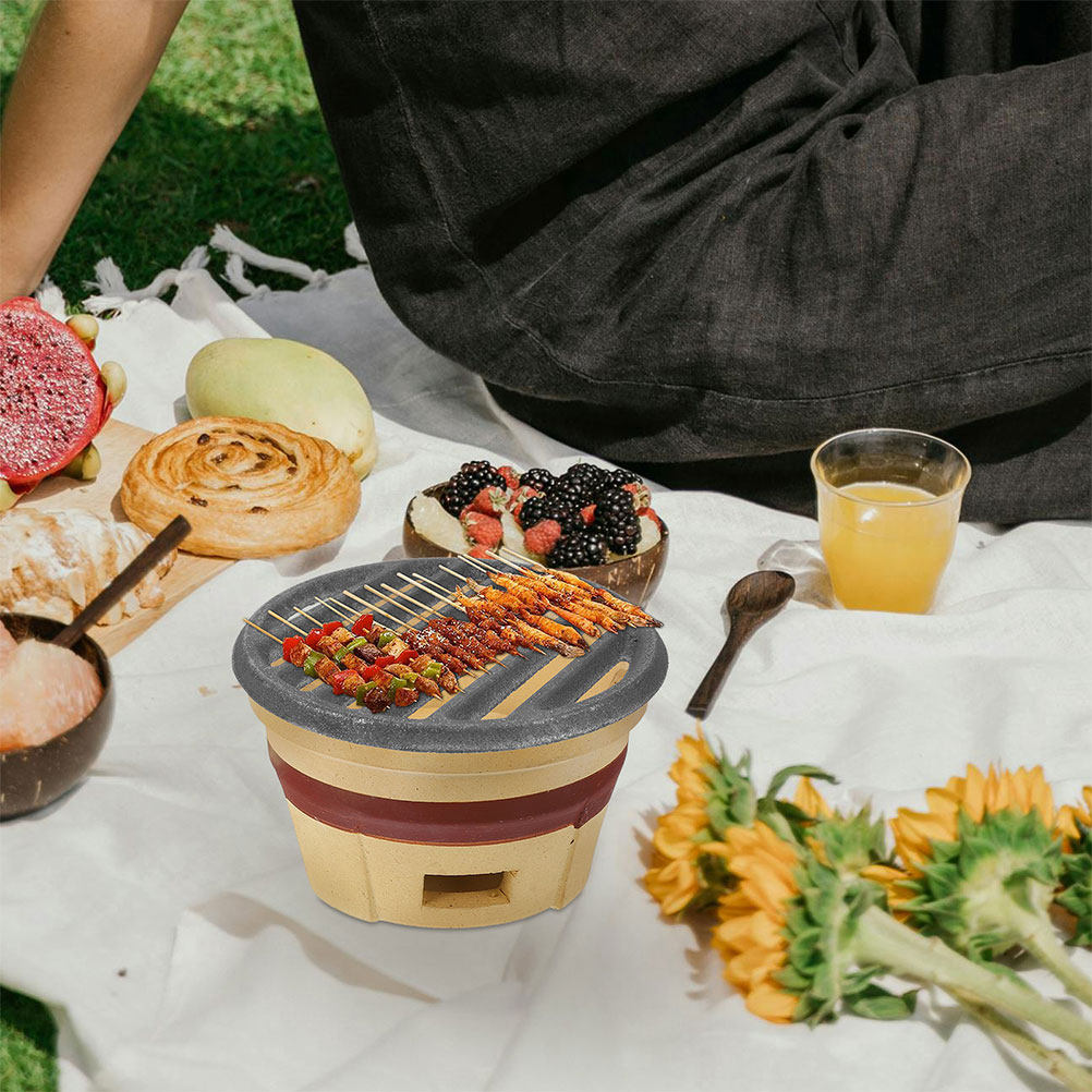 شواية حديدية مستديرة للنار بقط - مراجعة Camping Cooking Grate وسعره
