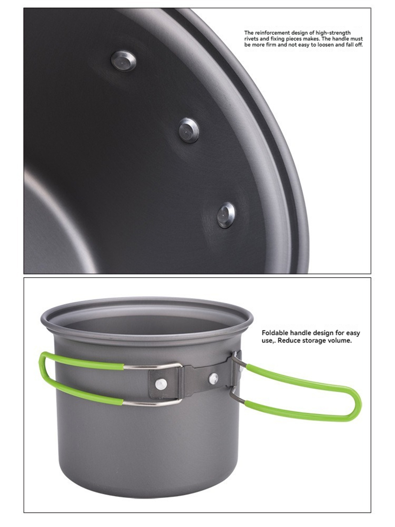طقم أواني طهي للتخييم BRS-T15A - مراجعة Camping Cooking Pot Set وسعره