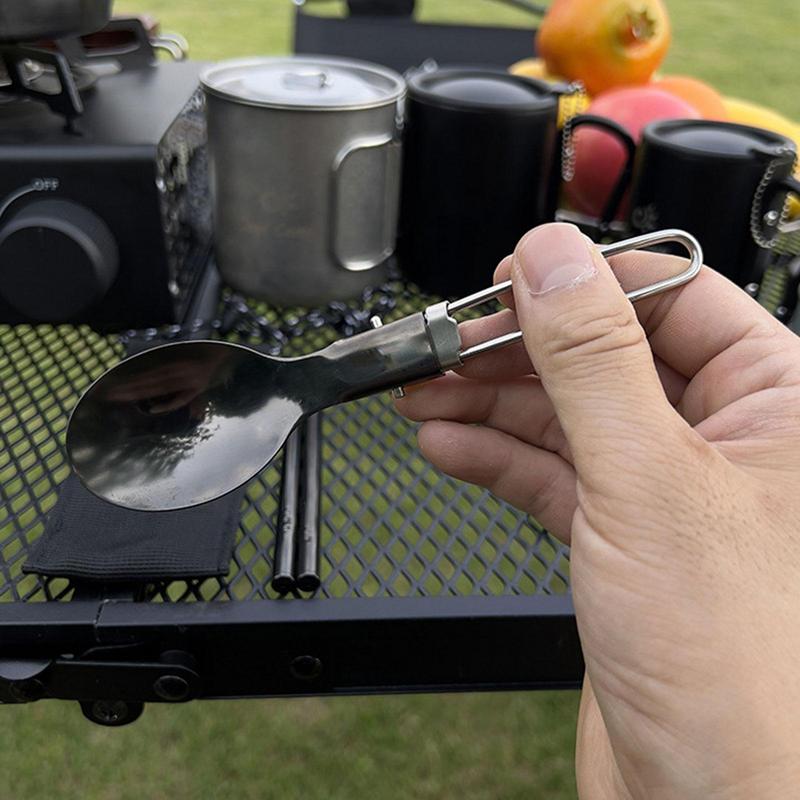 طوي ملعقة عيدان السفر التخييم  - مراجعة Camping Cooking And Eating Set وسعره