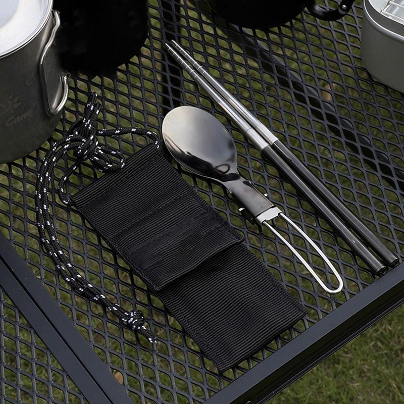طوي ملعقة عيدان السفر التخييم  - مراجعة Camping Cooking And Eating Set وسعره