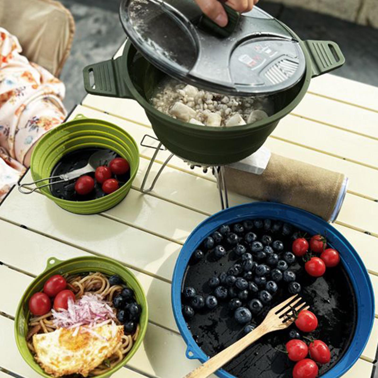 طقم طهي للتخييم قابل للطي، مجم - مراجعة Camping Cooking Dishes وسعره