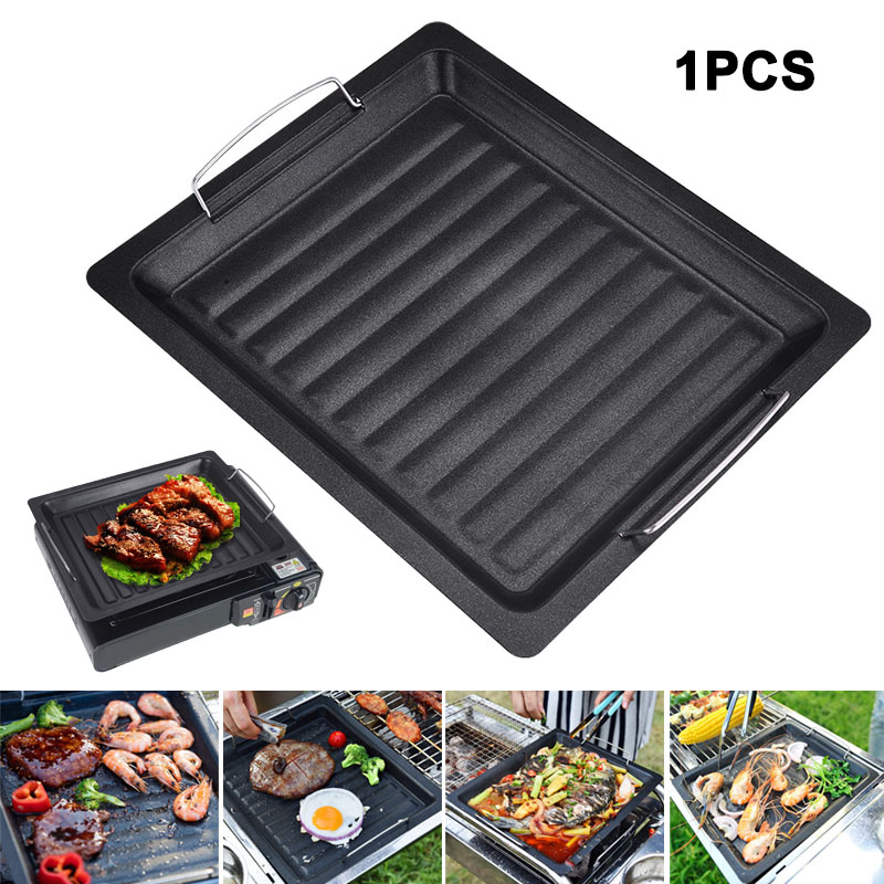 مقلاة شواء مربعة سميكة للاستخد - مراجعة Camping Cooking Meat وسعره
