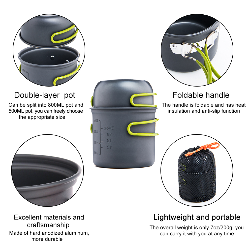 Widesea خفيفة التخييم أواني ال - مراجعة Camping Cooking Dishes وسعره