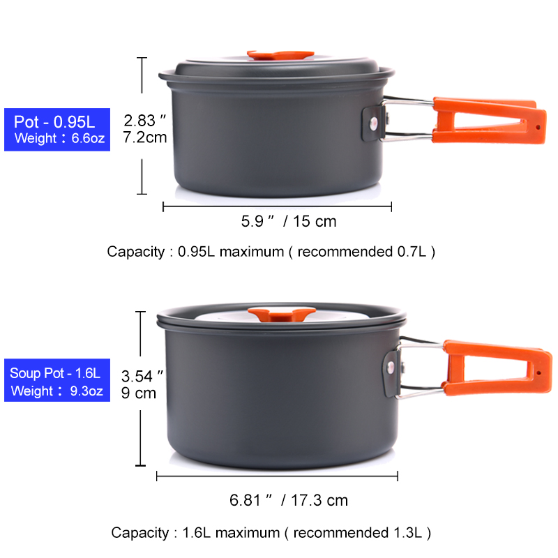 طقم أدوات طهي للتخييم في الهوا - مراجعة Camping Cooking Pot Set وسعره