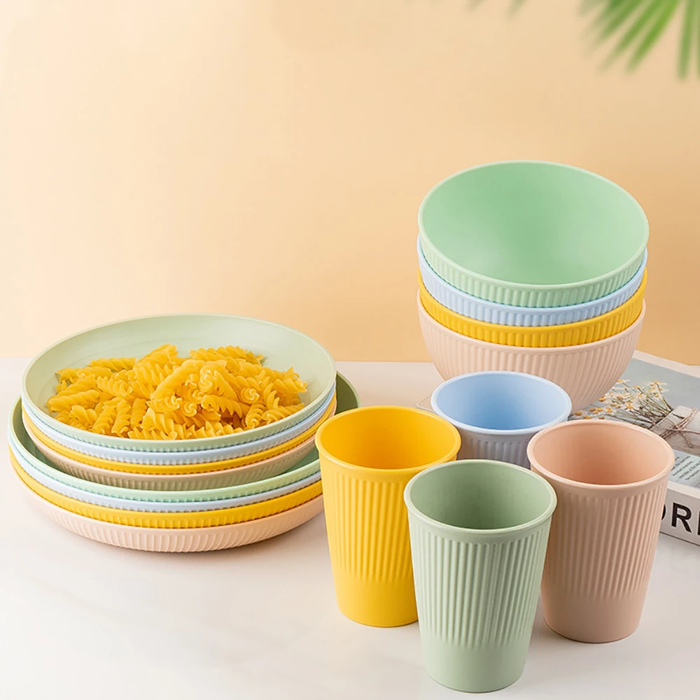 طقم أدوات مائدة من قش القمح ،  - مراجعة Camping Cooking And Eating Set وسعره