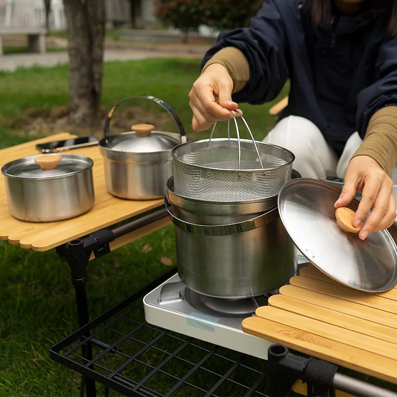 طقم أواني طهي جديد 2026 من الس - مراجعة Camping Cooking Pot Set وسعره