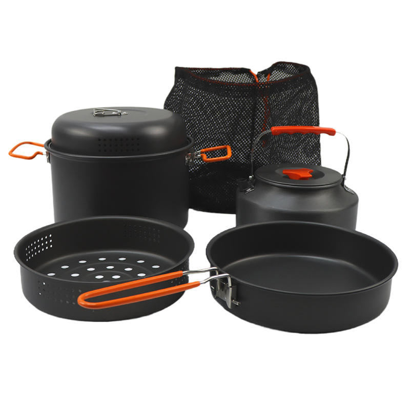 مجموعة أدوات طهي خارجية ، وعاء - مراجعة Camping Cooking Pot Set وسعره