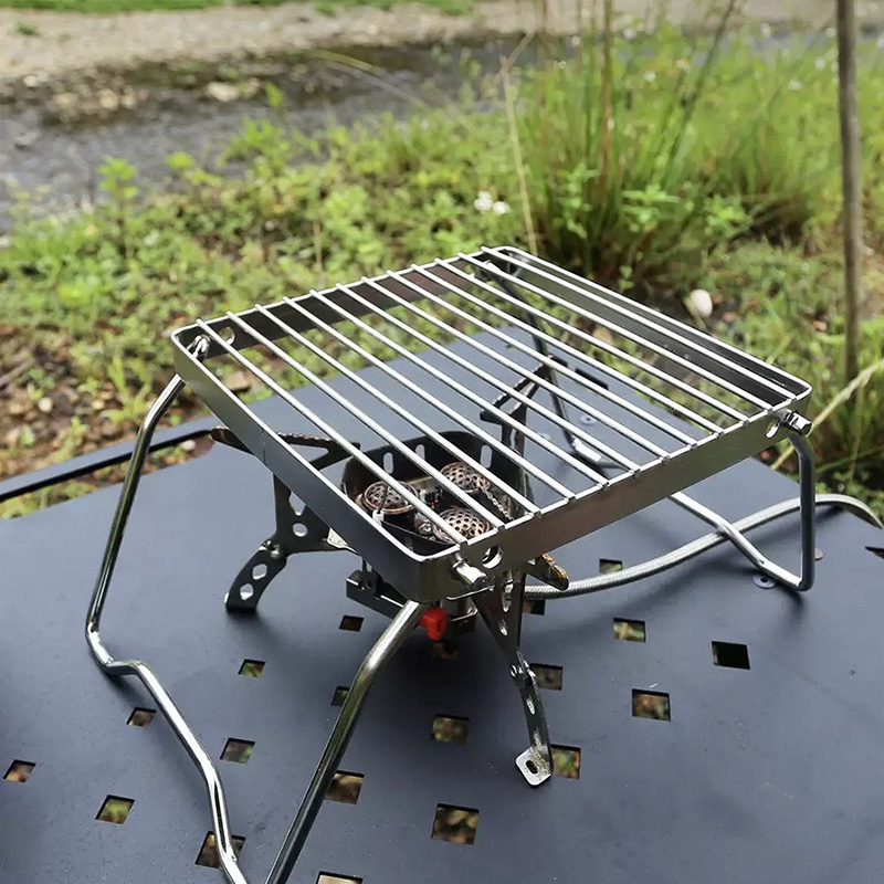 حامل موقد محمول من الفولاذ الم - مراجعة Camping Cooking Grate وسعره