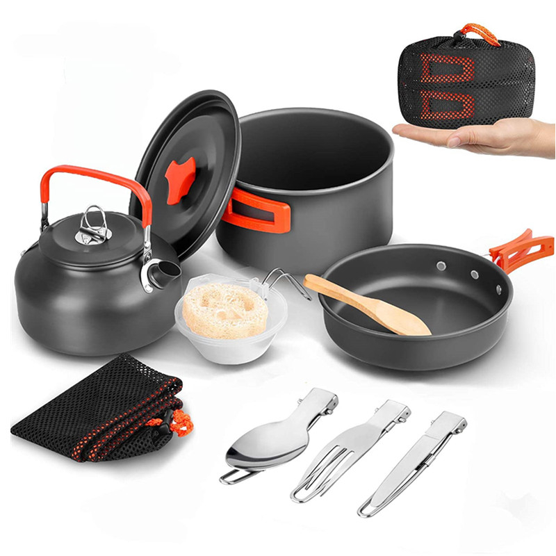 مجموعة أدوات طهي خارجية من الأ - مراجعة Camping Cooking Set 2 Person وسعره